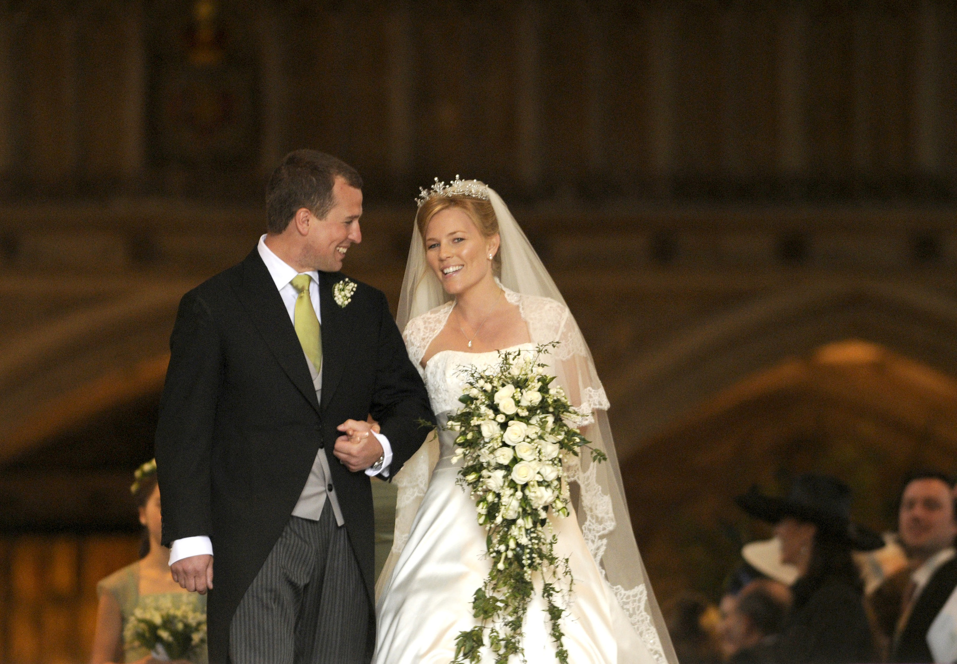 Peter Phillips y su esposa Autumn Kelly, el 17 de mayo de 2008.