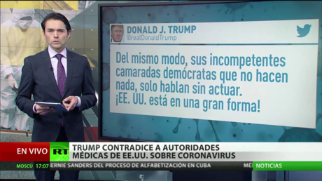 Trump acusa a medios de informar sobre el 'caronavirus' de la peor manera posible