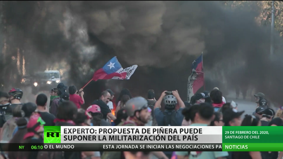 Experto: Propuesta de Piñera puede suponer la militarización del país