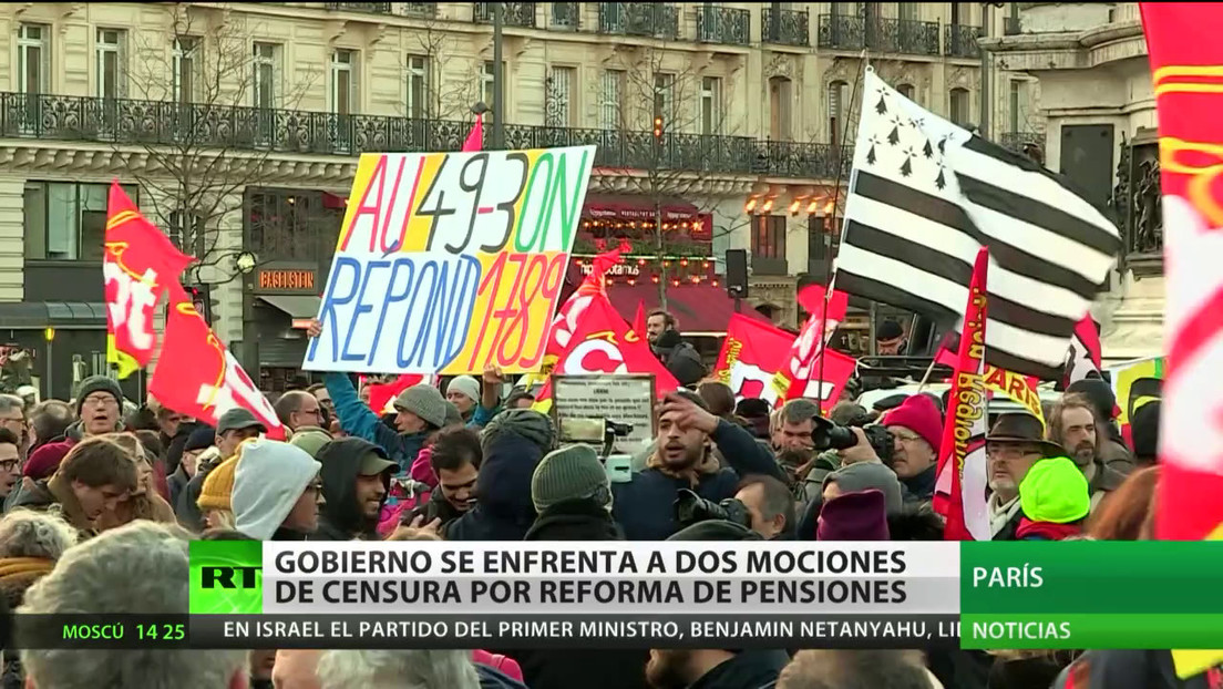 El Gobierno francés se enfrenta a dos mociones de censura por la reforma de las pensiones