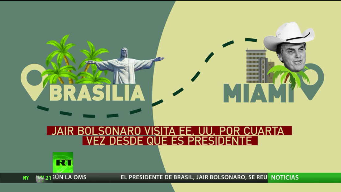 Bolsonaro visita EE.UU. por cuarta vez como presidente de Brasil