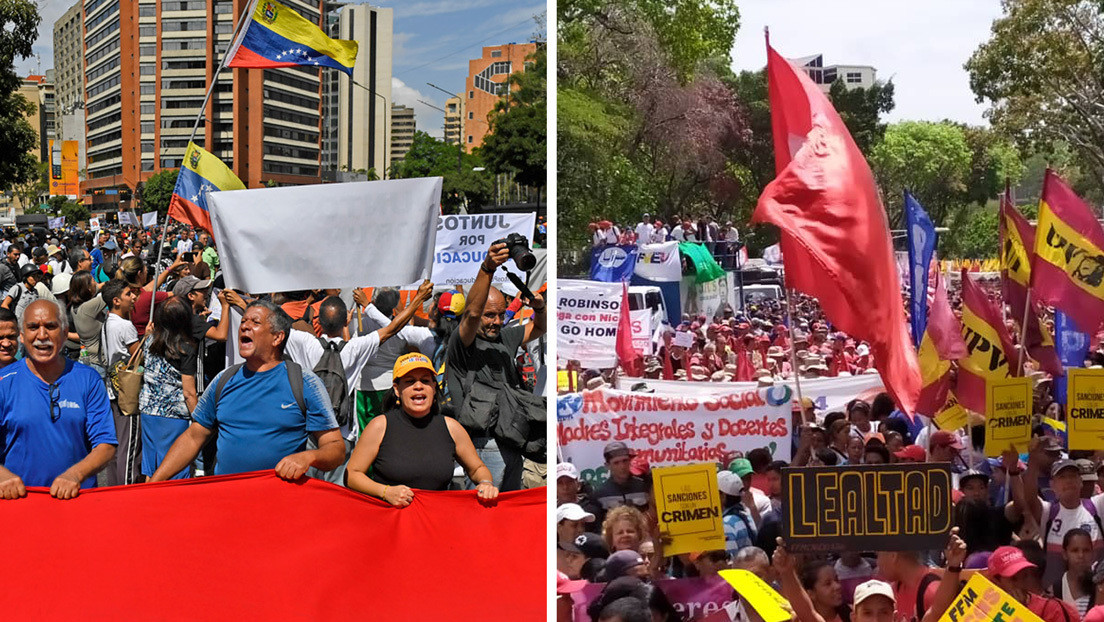 El chavismo y la oposición miden sus fuerzas con dos movilizaciones en Caracas