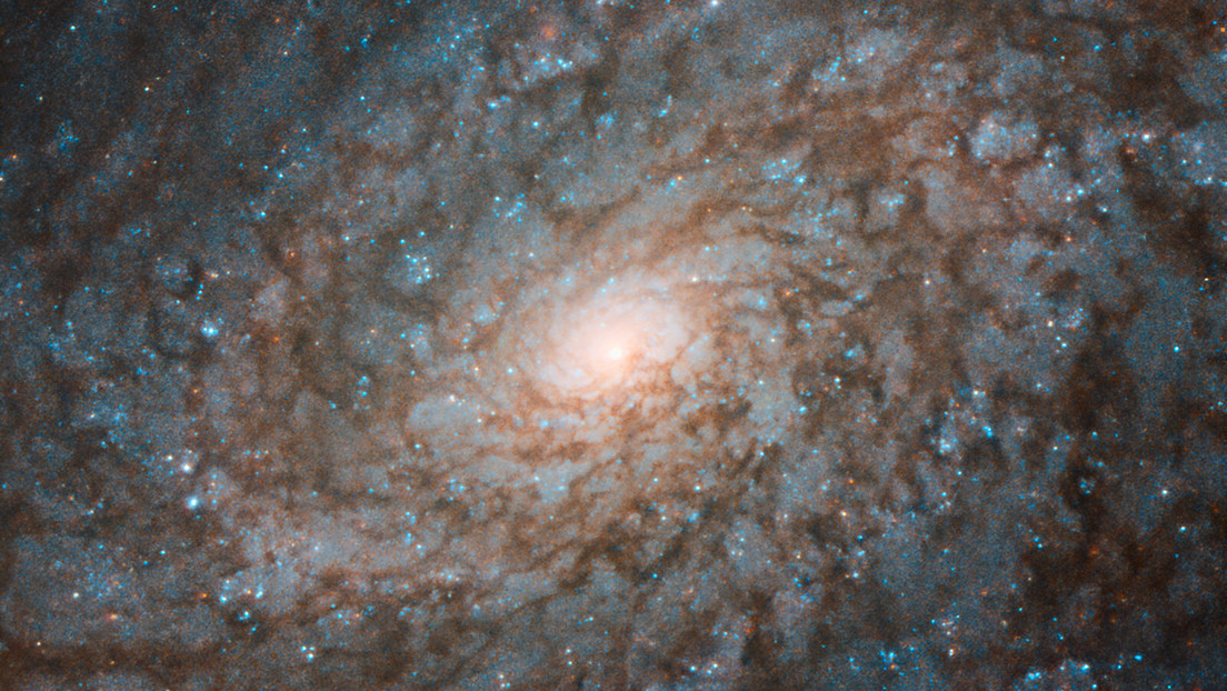 Publican una 'esponjosa' imagen de una galaxia espiral que parece algodón y que está situada a 60 millones de años luz