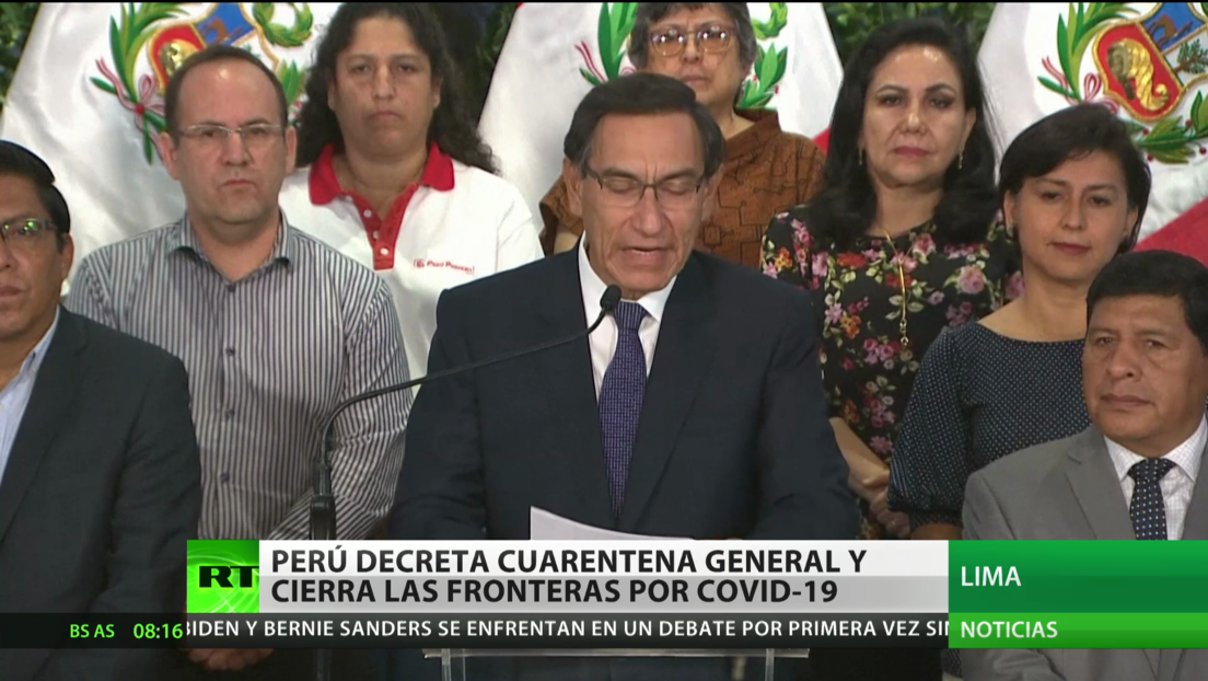 Perú decreta cuarentena general y cierra las fronteras por el coronavirus
