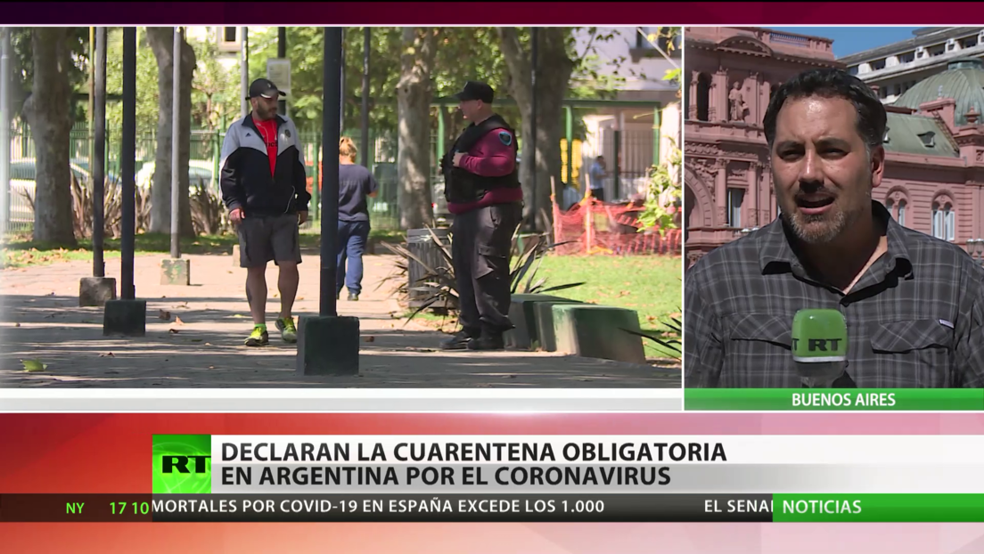 Declaran cuarentena obligatoria en Argentina por el coronavirus