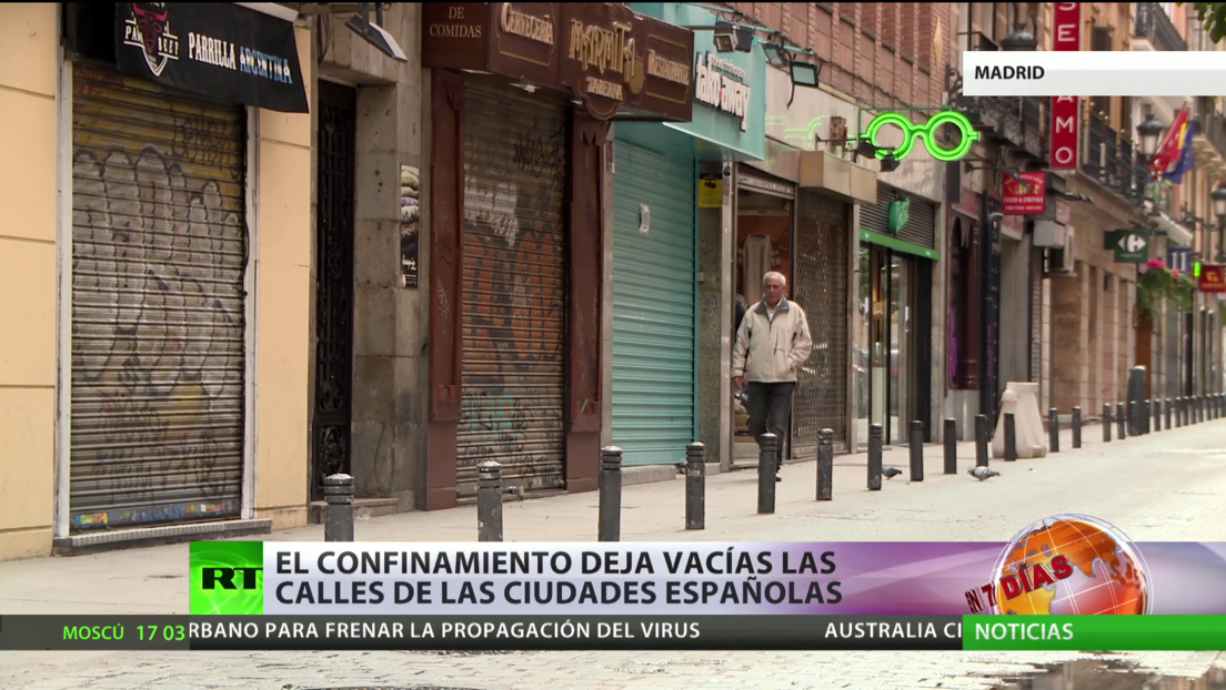 El confinamiento por el coronavirus deja vacías las calles españolas