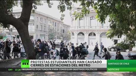 Protestas estudiantiles provocan el cierre de estaciones de metro en Chile