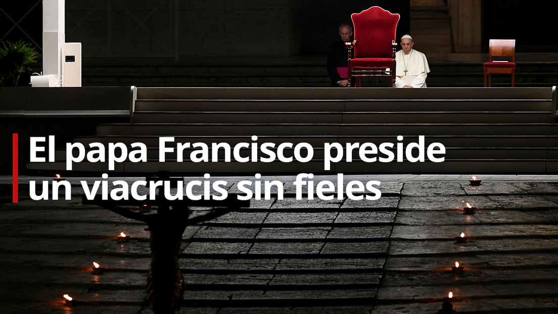 VIDEO: El papa Francisco preside un viacrucis sin fieles