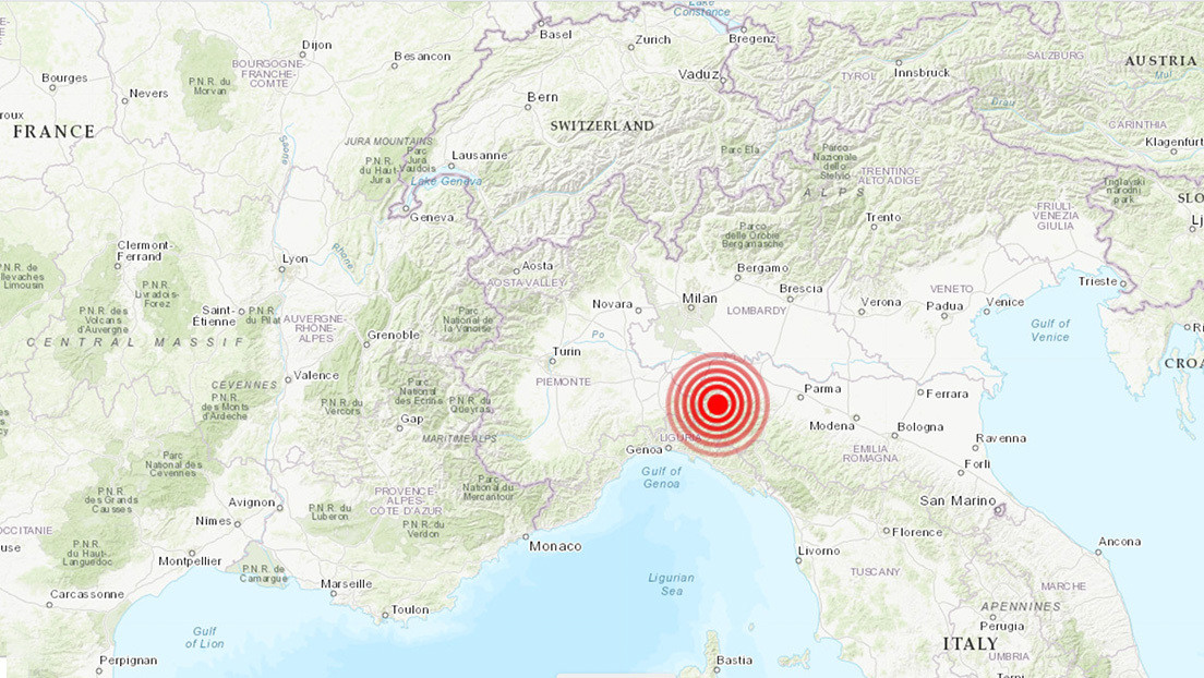 Se registra un sismo de magnitud 4,5 al norte de Italia