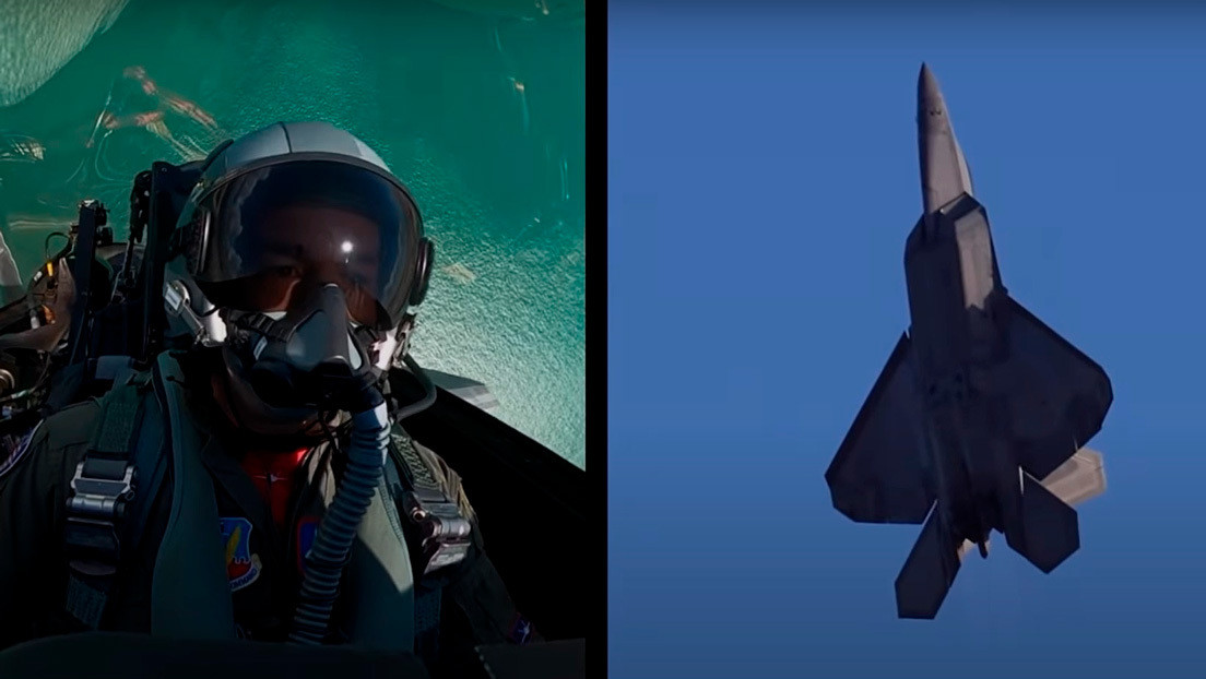 Una demostración acrobática deja ver por primera vez todas las capacidades del caza estadounidense F-22 en vuelo