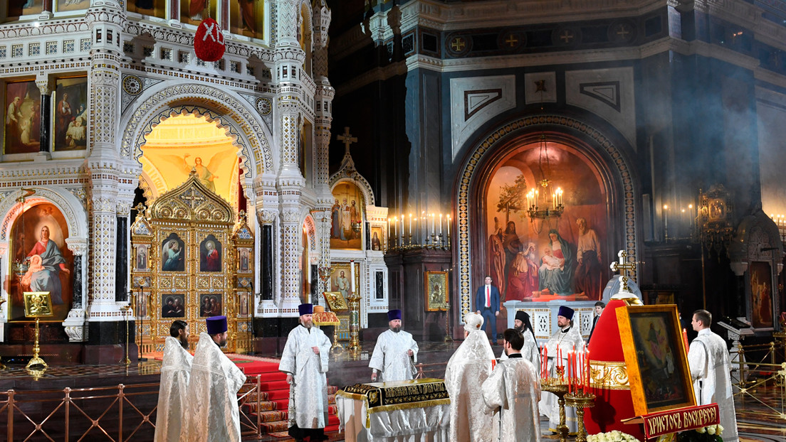 VIDEO: Moscú celebra la misa de Pascua en la catedral de Cristo Salvador