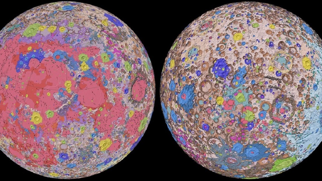 VIDEO: Crean un mapa que por primera vez en la historia muestra todos los detalles de la geología lunar