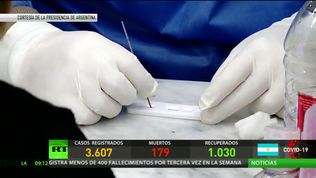 Argentina realiza análisis para detectar anticuerpos de covid-19