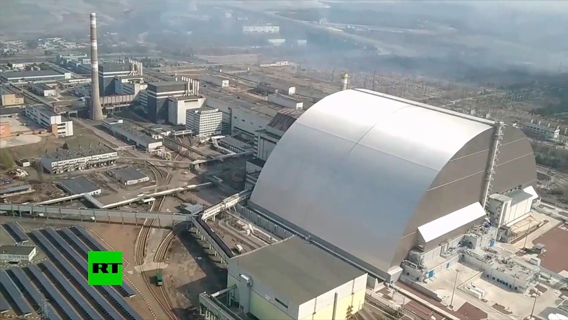VIDEO: Vista aérea de la planta nuclear de Chernóbil 34 años después de la catástrofe