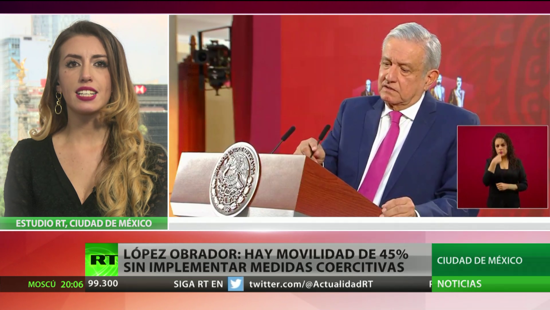 López Obrador: "Hay movilidad de un 45 % sin implementar medidas coercitivas"