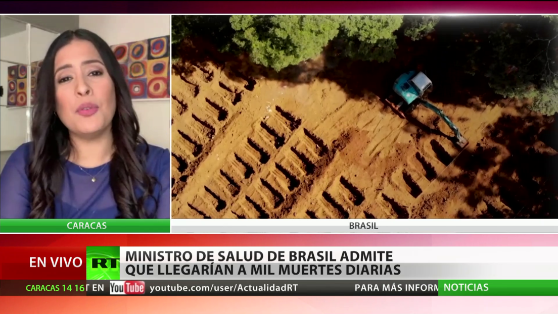 El ministro de Salud de Brasil admite que las muertes diarias podrían llegar a mil