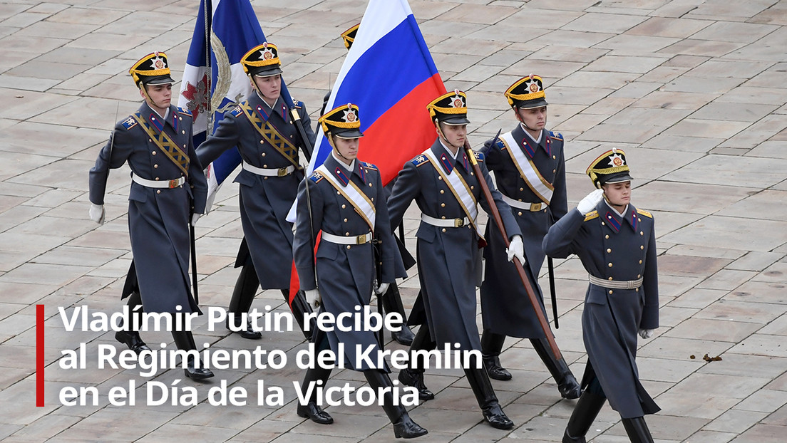 VIDEO: Putin recibe al Regimiento del Kremlin en el Día de la Victoria
