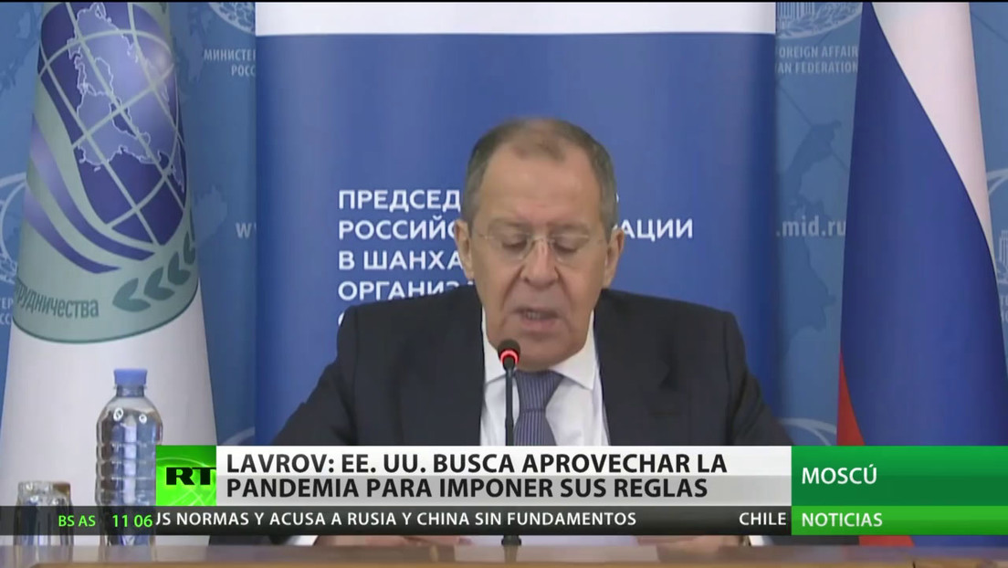 Lavrov: Washington intenta aprovechar la pandemia para imponer sus reglas