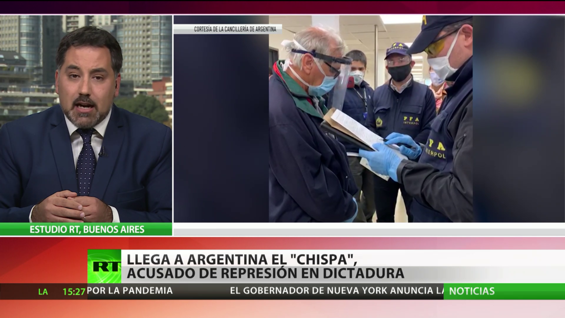 Llega a Argentina el prófugo 'Chispa', acusado de represión durante la dictadura militar