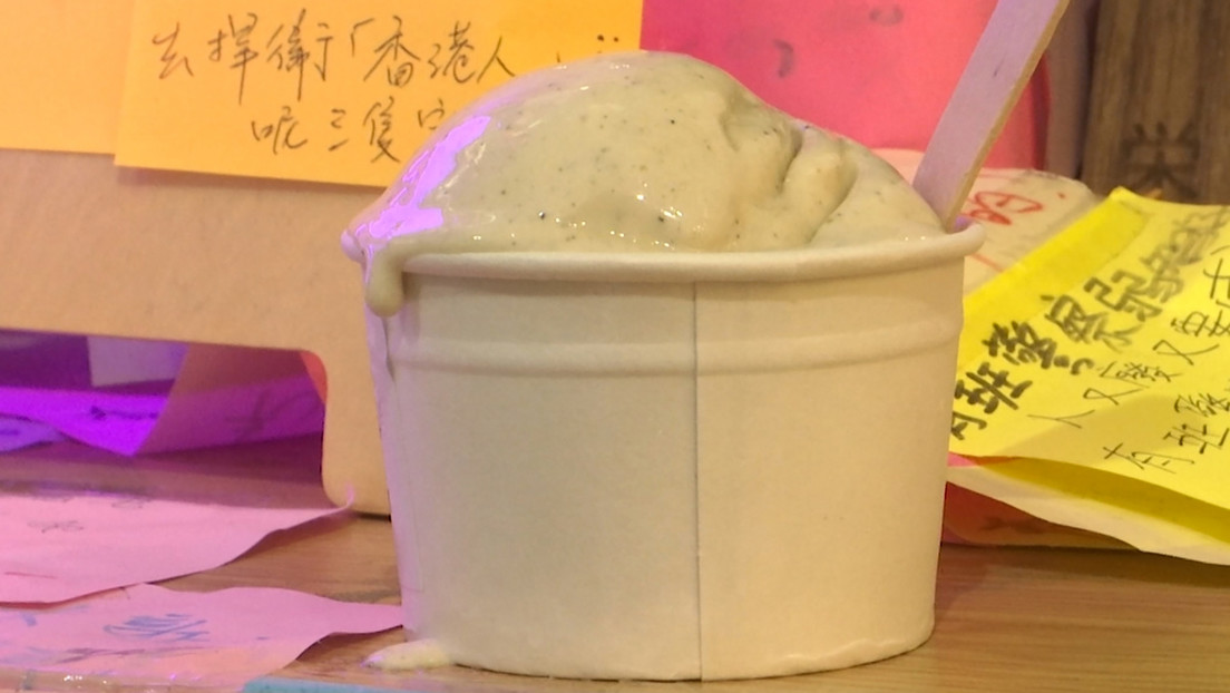 Inspirado en las manifestaciones: una tienda de Hong Kong vende helado con sabor a gas lacrimógeno