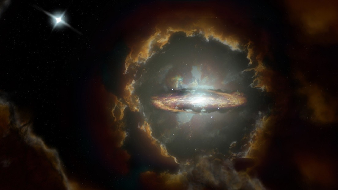 Observan una galaxia de disco giratorio que se formó poco después del Big Bang