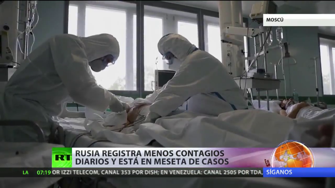 Rusia registra menos contagios diarios de coronavirus y está en la meseta de casos
