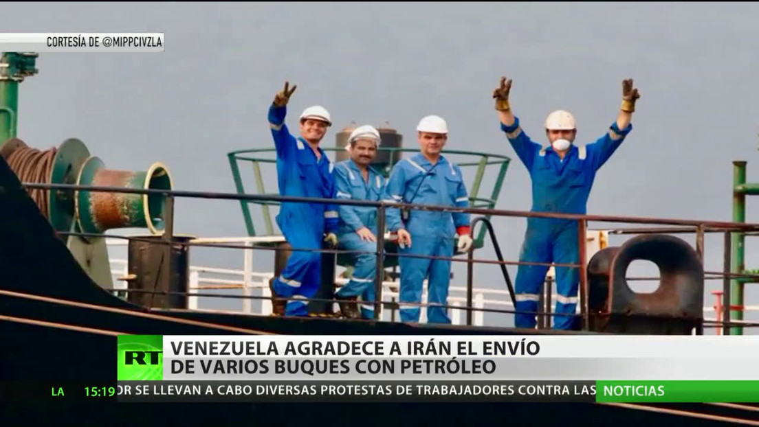 Venezuela agradece a Irán el envío de varios buques petroleros
