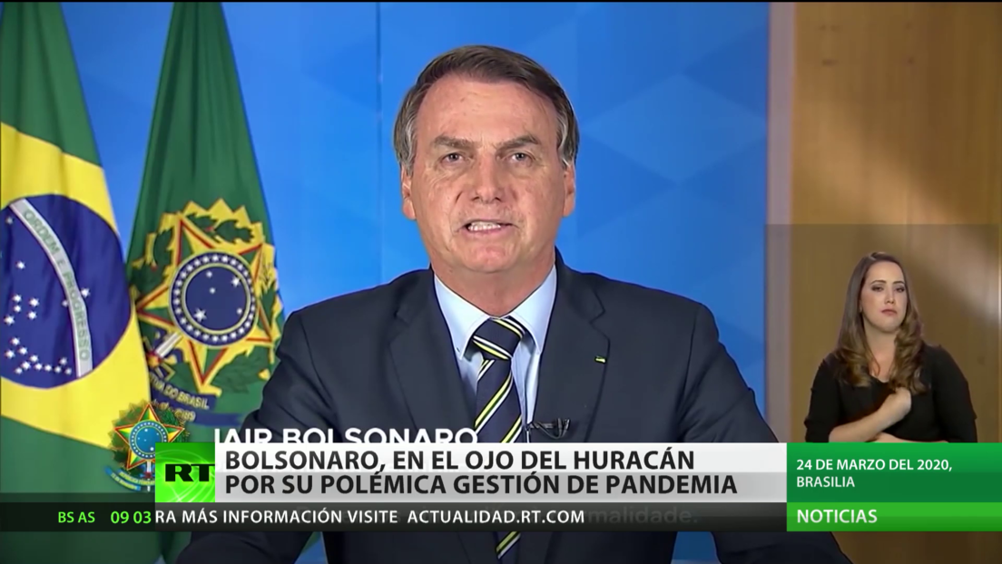 Bolsonaro, en el ojo del huracán por su polémica gestión de la pandemia del covid-19