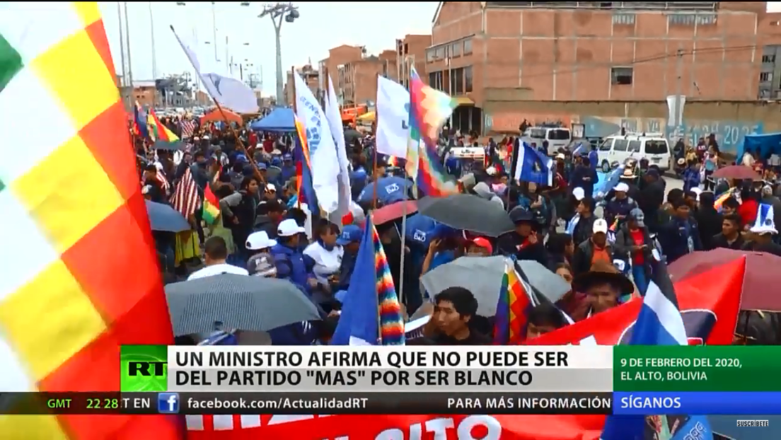 Un ministro de Bolivia afirma que no puede ser del partido MAS por ser blanco