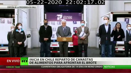 Inicia en Chile el reparto de canastas de alimentos para afrontar el brote