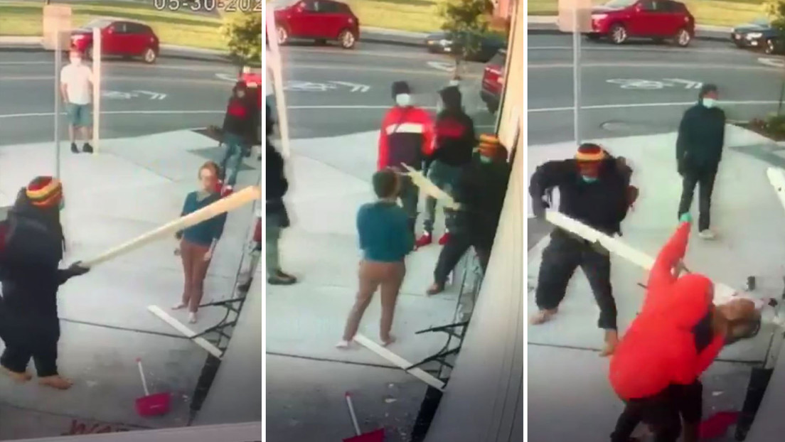 VIDEO: Saqueadores golpean con tablones de madera a una mujer que defendía su tienda durante las protestas en EE.UU.