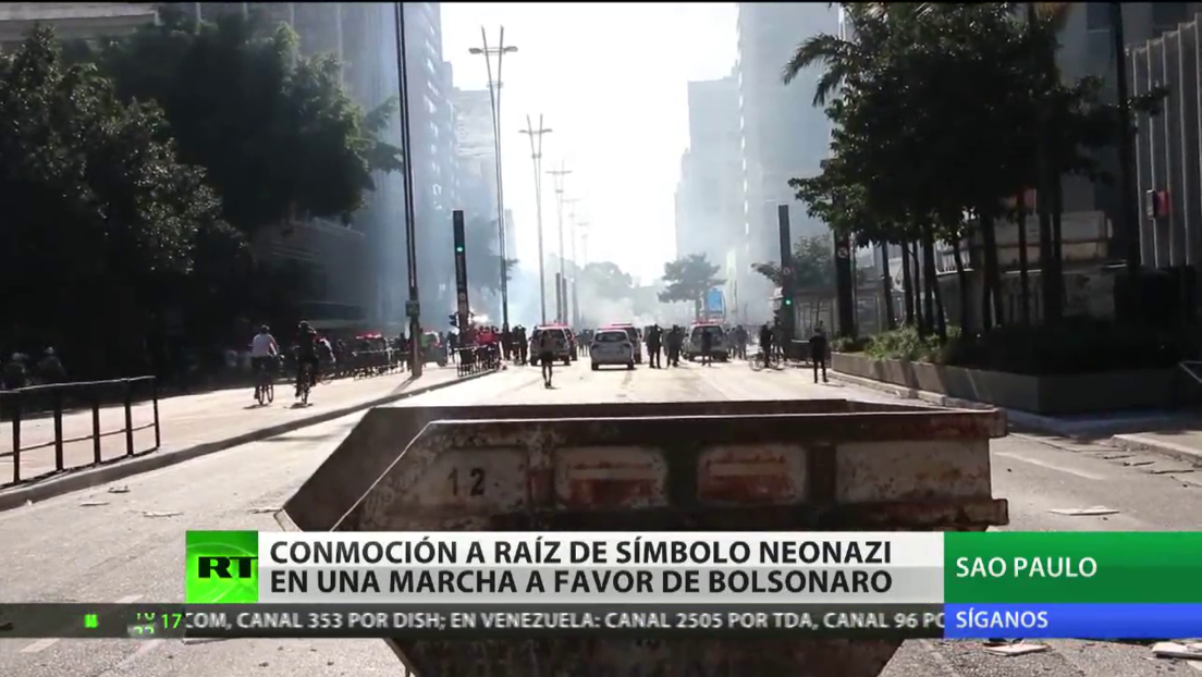 Símbolos neonazis en una marcha a favor de Bolsonaro conmocionan Brasil