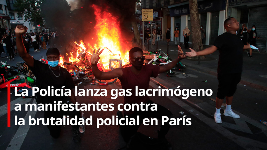 VIDEO: La Policía lanza gas lacrimógeno a manifestantes contra la brutalidad policial en París