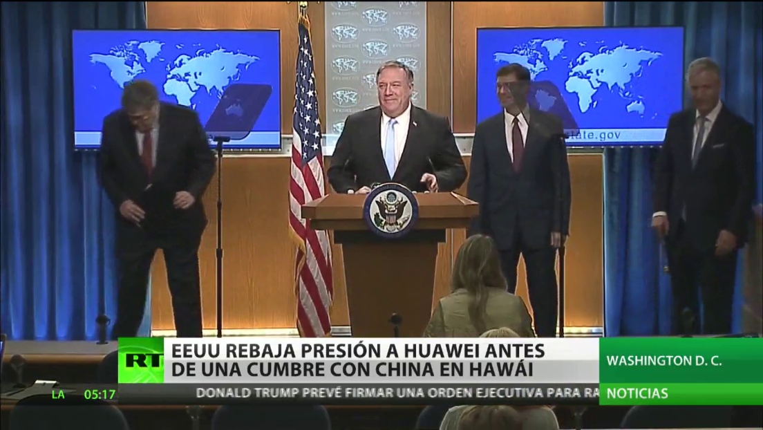 EE.UU. rebaja la presión a Huawei antes de una cumbre con China en Hawái