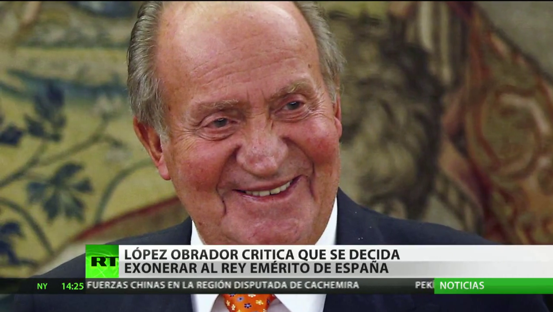 López Obrador critica que se decida exonerar al rey emérito de España