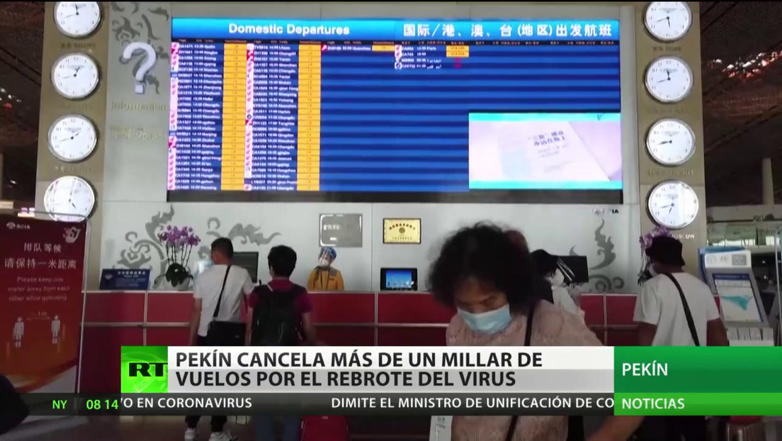 Pekín cancela más de 1.200 vuelos por el rebrote del covid-19