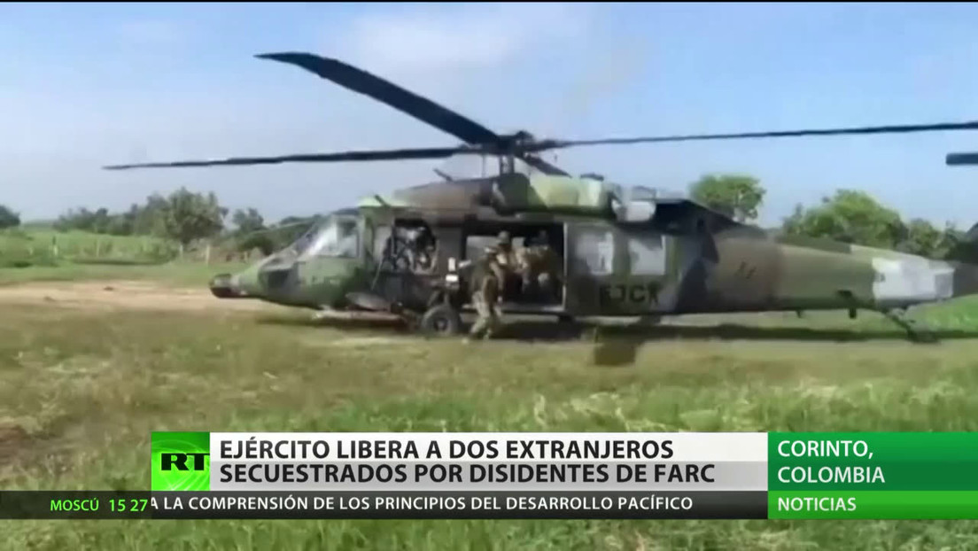 El Ejército colombiano libera a dos turistas secuestrados por disidentes de las FARC