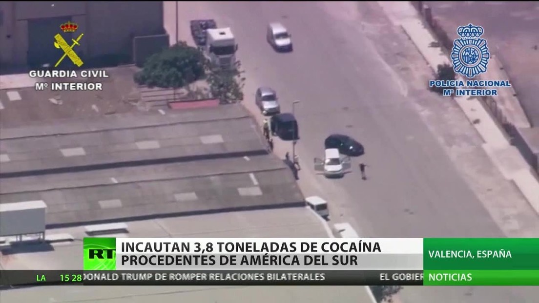 Incautan en España 3,8 toneladas de cocaína procedentes de América del Sur