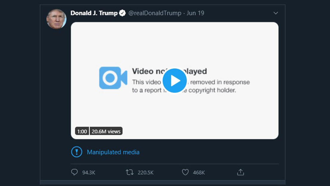 Facebook y Twitter eliminan un video compartido por Trump sobre "un bebé racista", calificado previamente como 'contenido multimedia alterado'