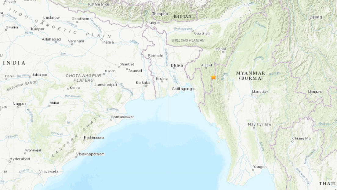 Un sismo de 5,8 se registra en la frontera entre Birmania y la India