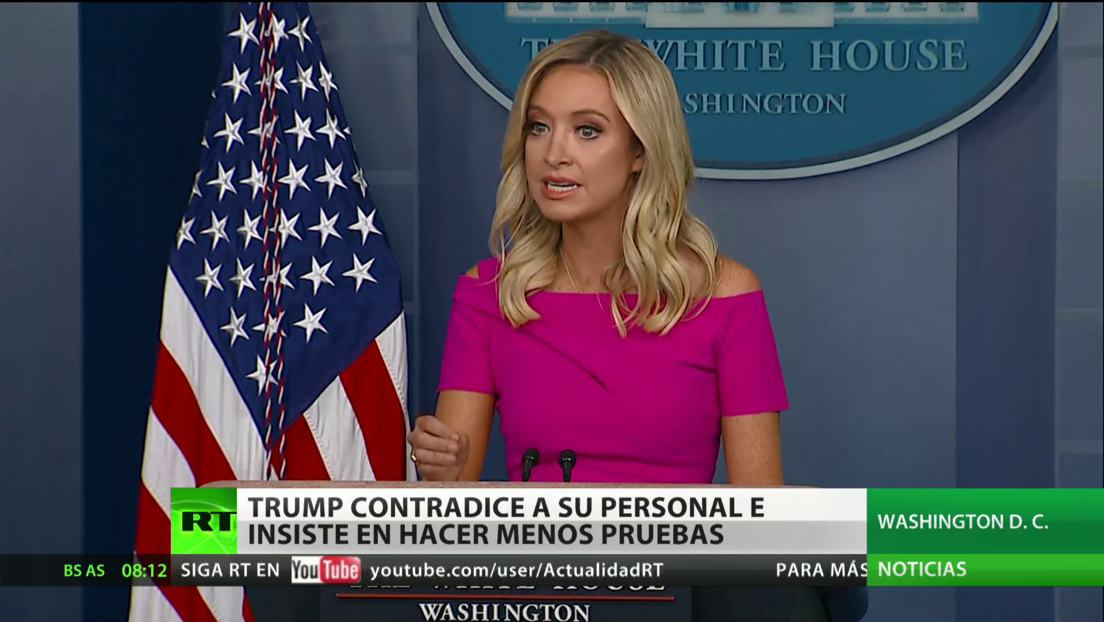 EE.UU.: Trump contradice a su secretaria de prensa e insiste en hacer menos test de covid-19