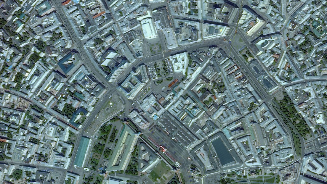 FOTO: El Desfile de la Victoria por la Plaza Roja, a vista de satélite