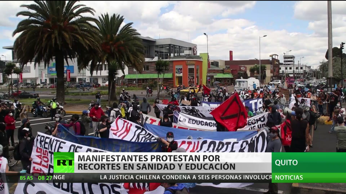 Ecuador: Manifestantes protestan en la capital por los recortes en sanidad y educación