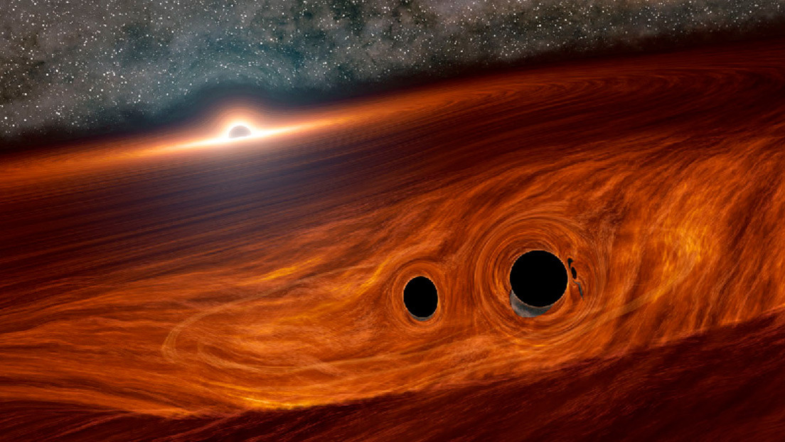 Registran por primera vez el destello de luz emitido por la colisión de dos agujeros negros