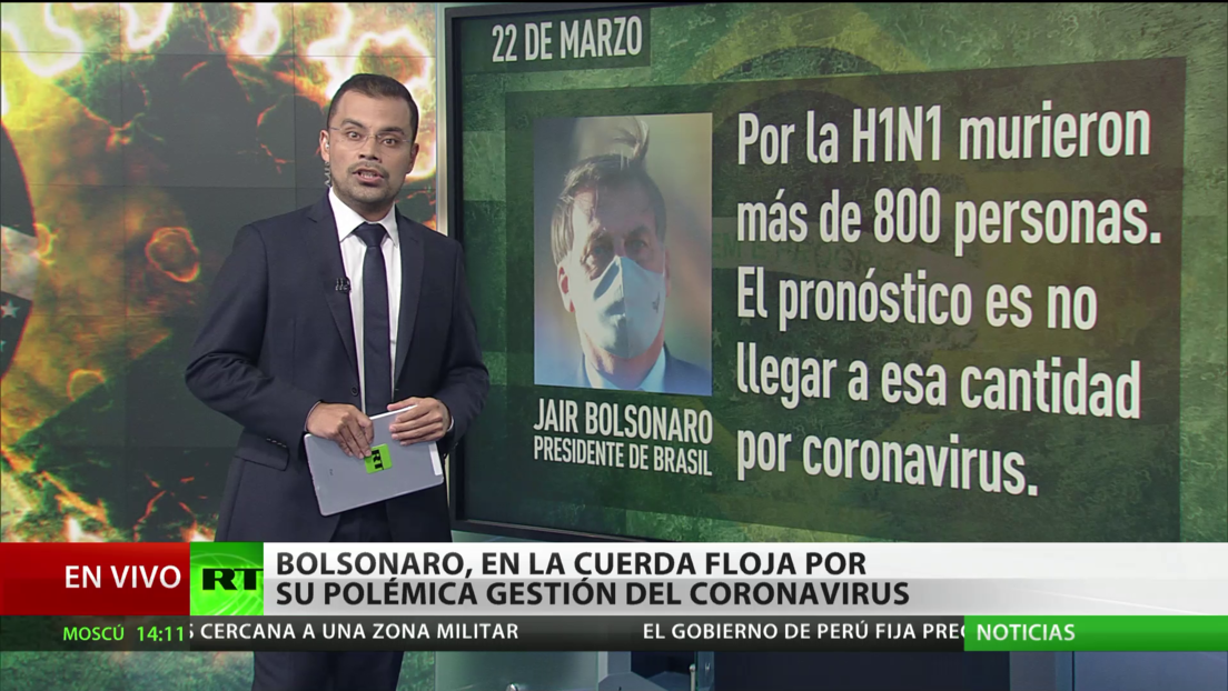 Bolsonaro, en la cuerda floja por la polémica gestión del coronavirus en Brasil