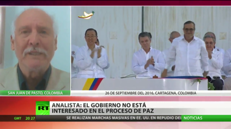 Analista: "El Gobierno de Colombia no tiene ningún interés en el éxito del proceso de paz"