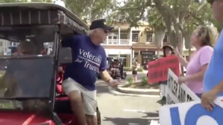 "Buena gente": Trump comparte un video de una marcha de seguidores en la que un hombre grita "¡poder blanco!"