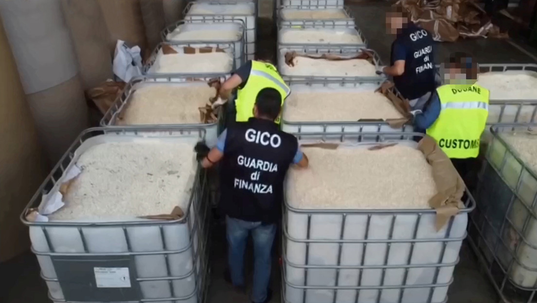 14 toneladas valoradas en 1.000 millones de euros: incautan en Italia un cargamento récord de la 'droga del Estado Islámico' (VIDEO)