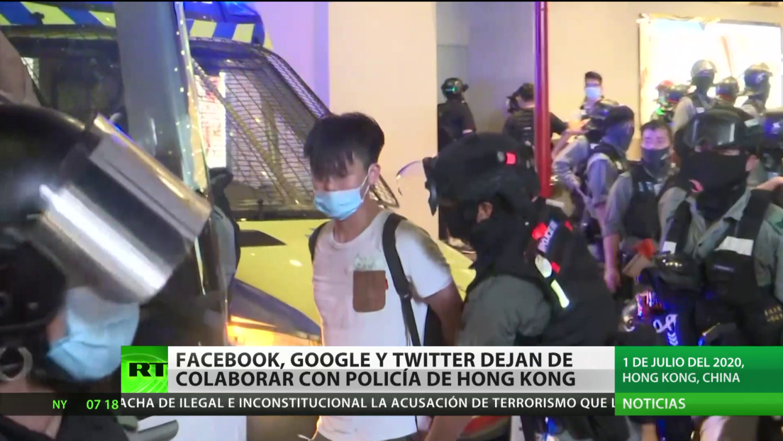 Facebook, Google y Twitter dejan de colaborar con la Policía de Hong Kong