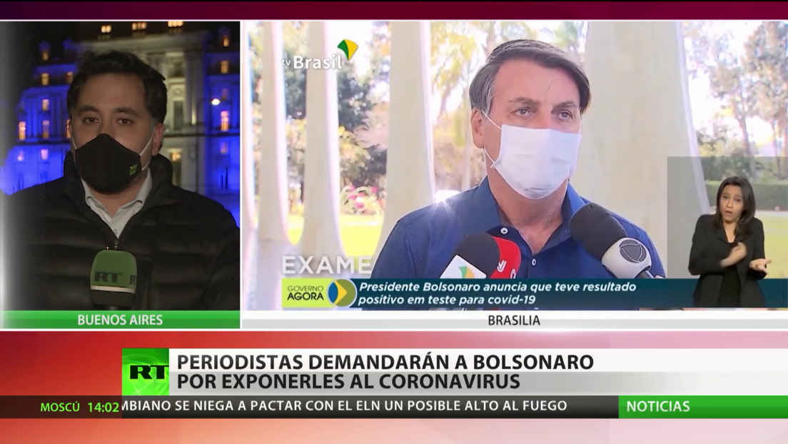 Periodistas brasileños amenazan con demandar a Bolsonaro por exponerles al coronavirus